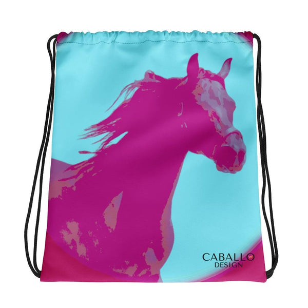 Majestic Horse Lover Equestrian Design Drawstring Helmet/Barn Bag