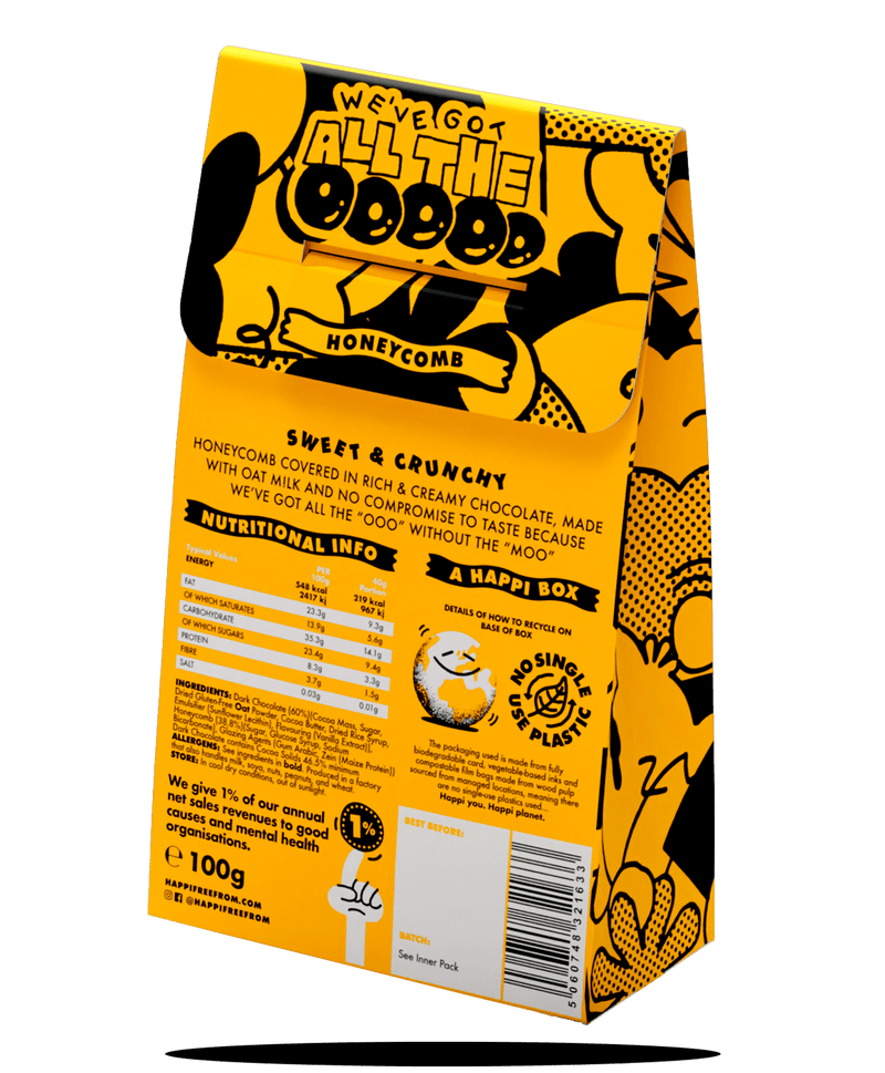 Happi Oat Milk Chocolate Honeycomb Nibbles - Bottled Baking Co