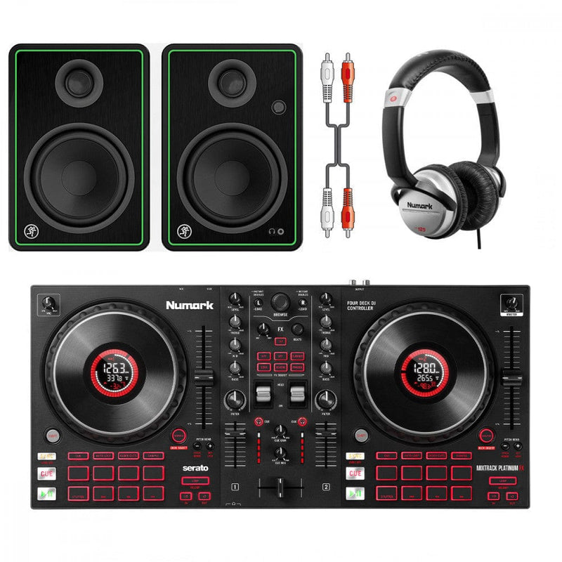 Numark Mixtrack Platinum FX DJ Bundle With CR5-X Monitors + Headphones