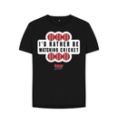 Black Barmy Army Watching Cricket Relaxed Fit Tee - Ladies