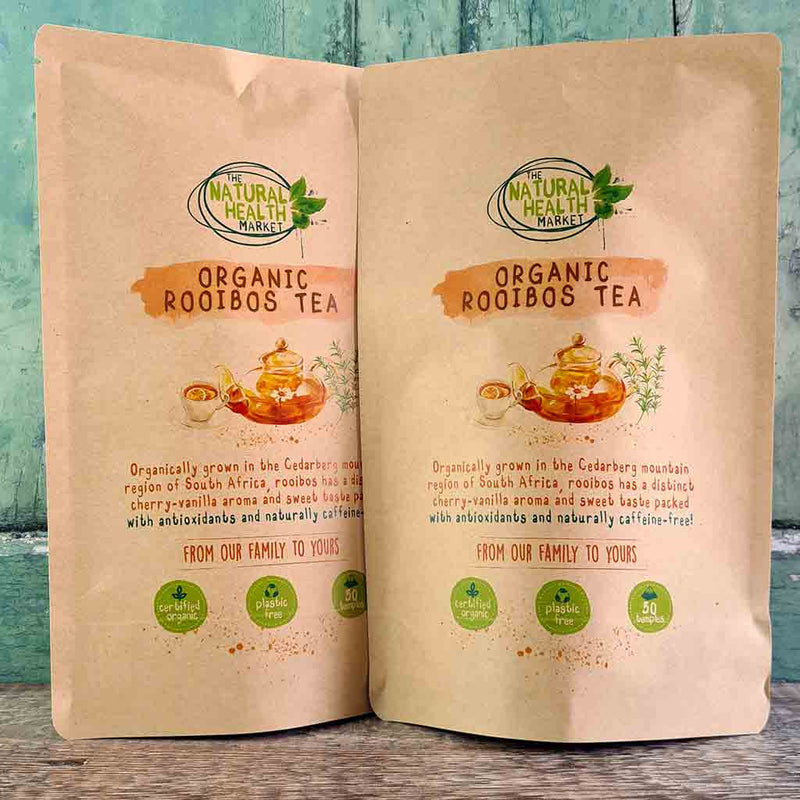 Rooibos Tea Bags or Redbush Tea Bags- 100 pack - plastic free compostable and biodegradable