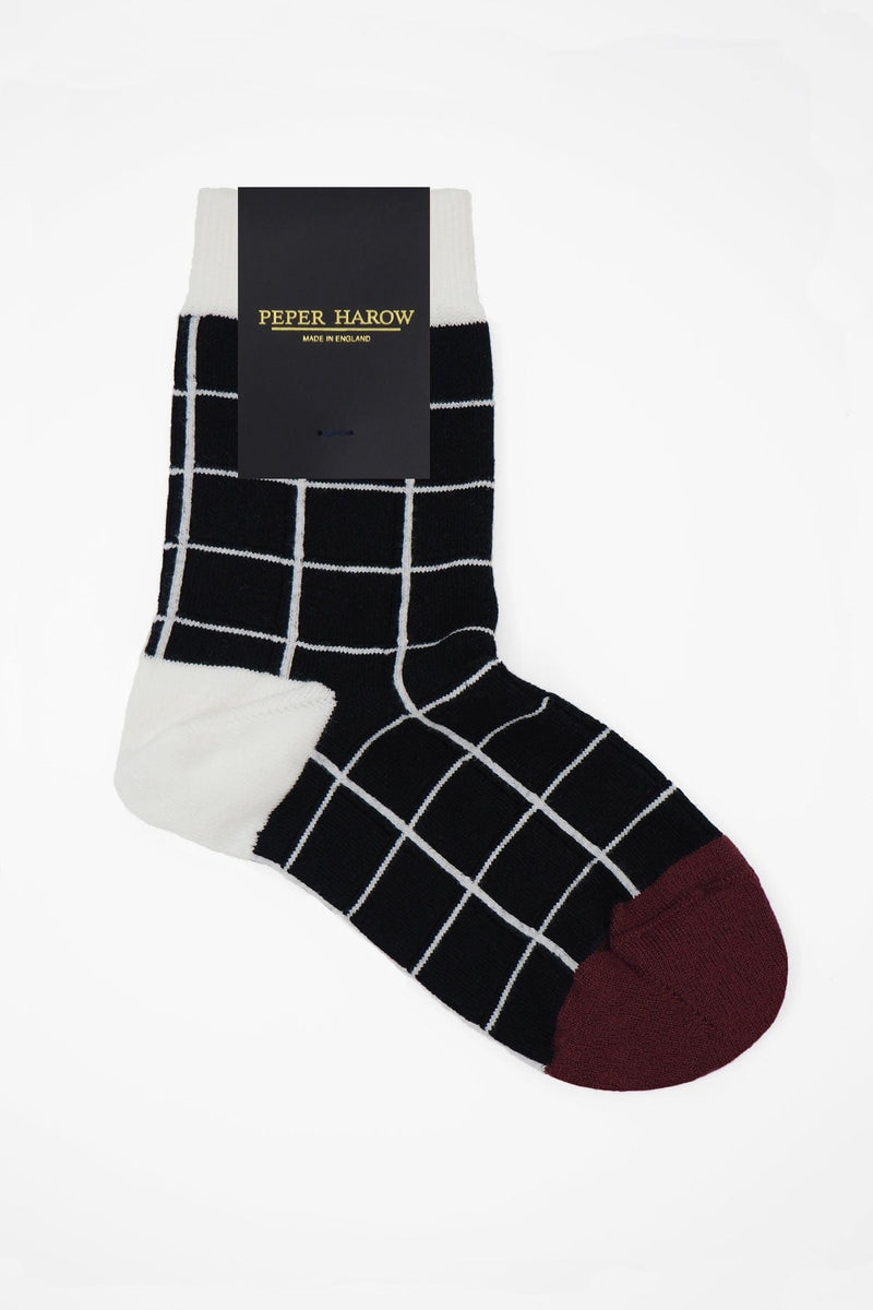 Grid Women's Socks - Black