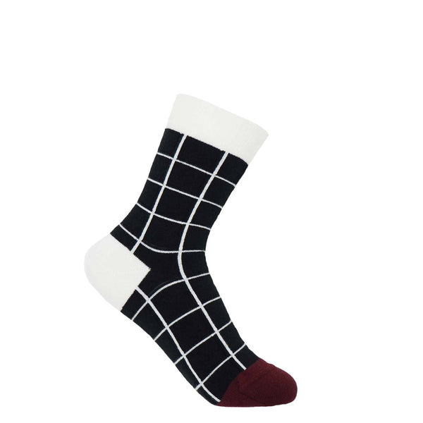 Grid Women's Socks - Black