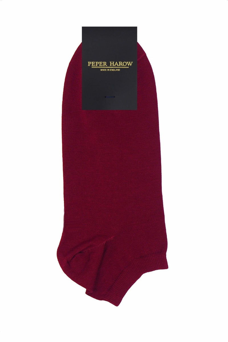 Classic Men's Trainer Socks - Burgundy