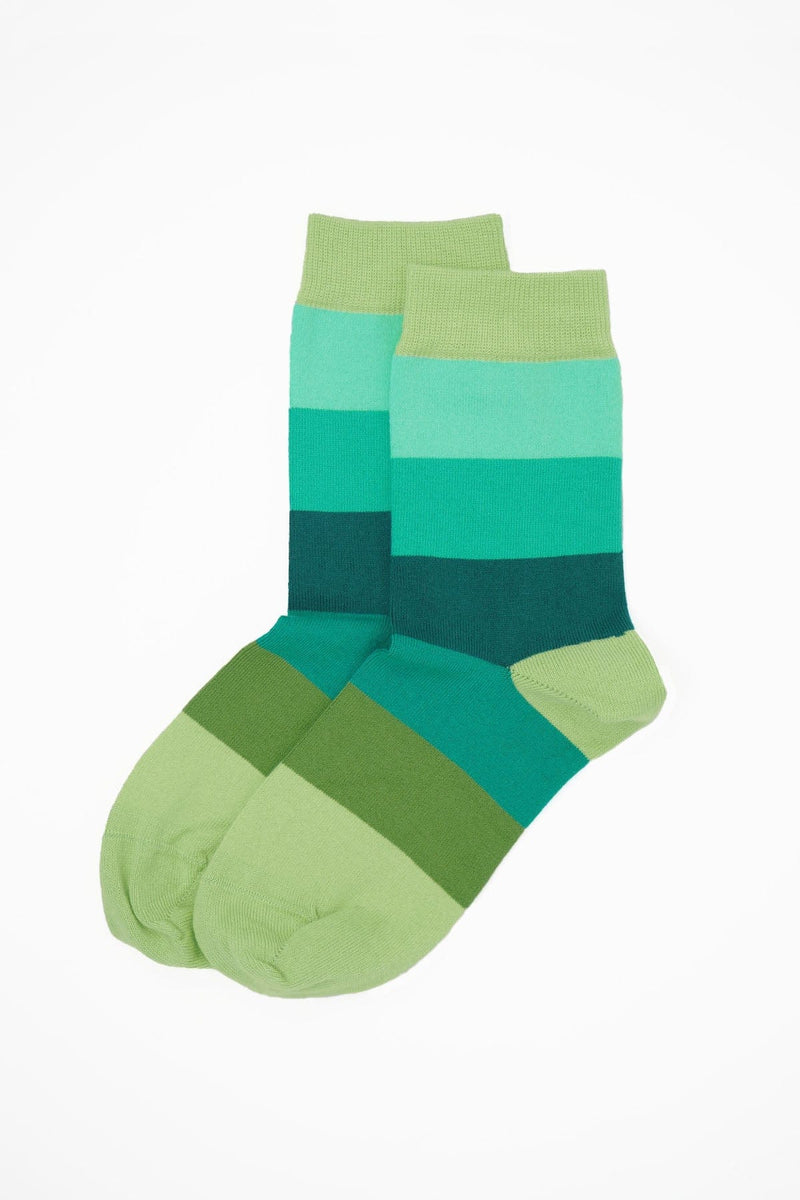 Block Stripe Women's Socks - Earth