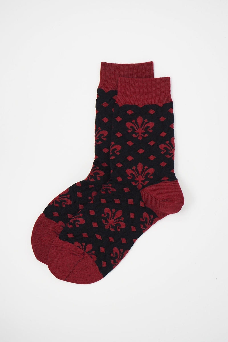 Fleur De Lis Women's Socks - Black