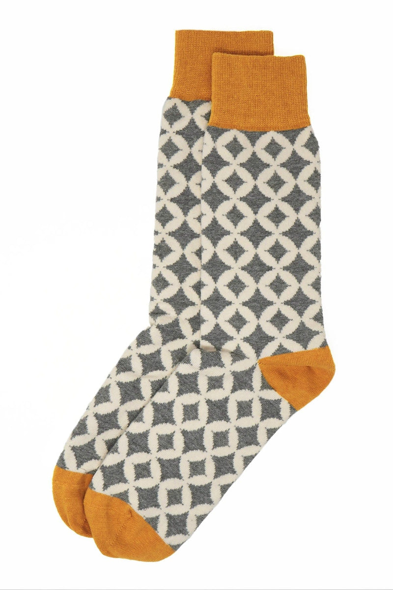 Mosaic Men's Socks - Grey