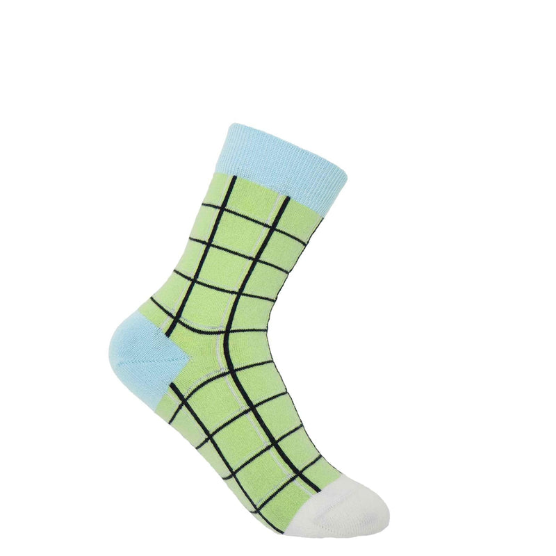 Grid Women's Socks - Lime