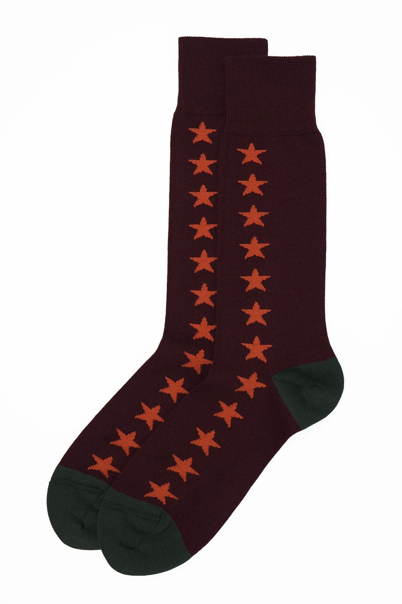 Starfall Men's Socks - Maroon