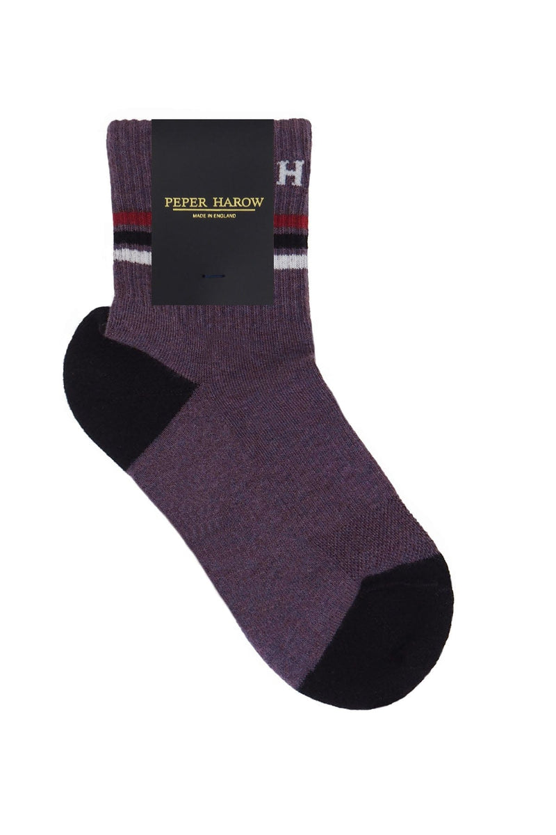 Quarter Crew Organic Men's Sport Socks - Mauve