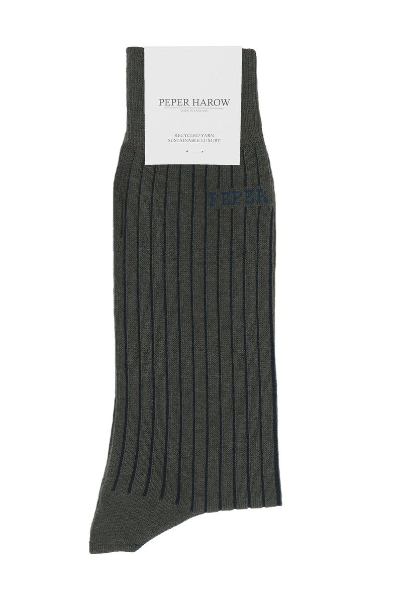 Recycled Ribbed Men's Socks - Charcoal