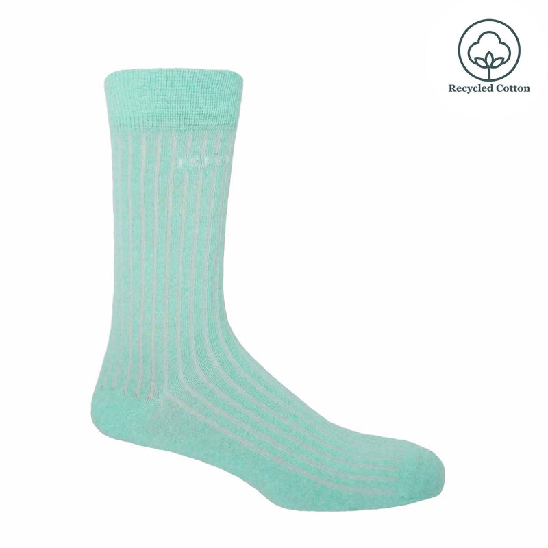 Recycled Ribbed Men's Socks - Light Blue