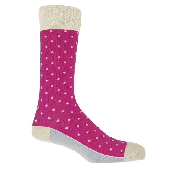 Pin Polka Men's Socks - Pink