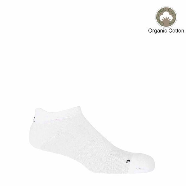 Peper Harow plain white Organic men's luxury trainer sport socks