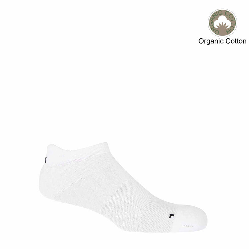 Peper Harow plain white Organic men's luxury trainer sport socks