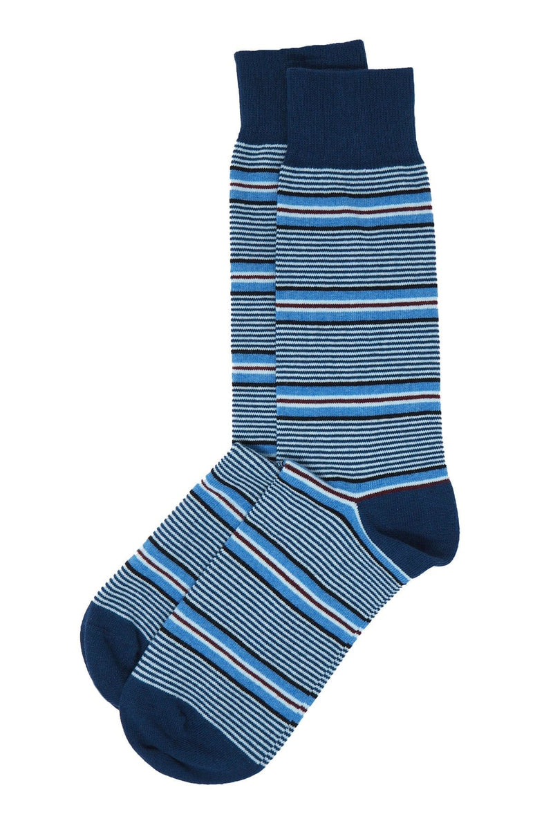 Multistripe Men's Socks - Navy