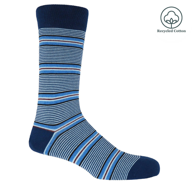 Multistripe Men's Socks - Navy