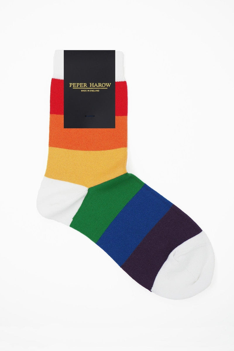 Block Stripe Women's Socks - Rainbow