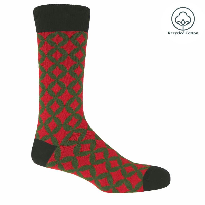 Mosaic Men's Socks - Red