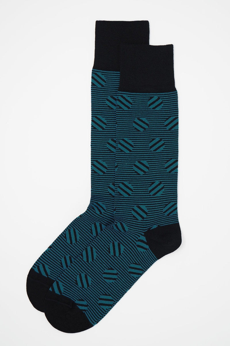 Peper Harow sable Polka Stripe men's socks top shot