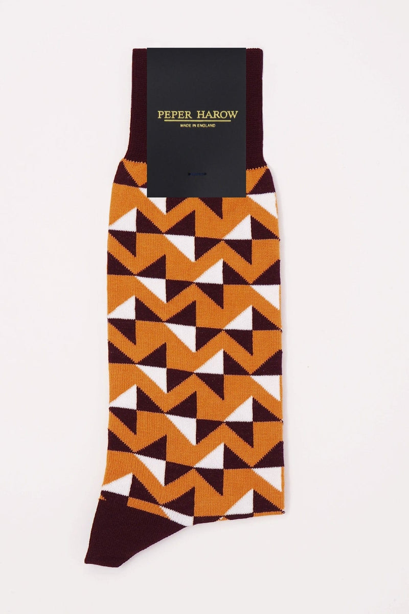 Triangle Men's Socks - Mustard