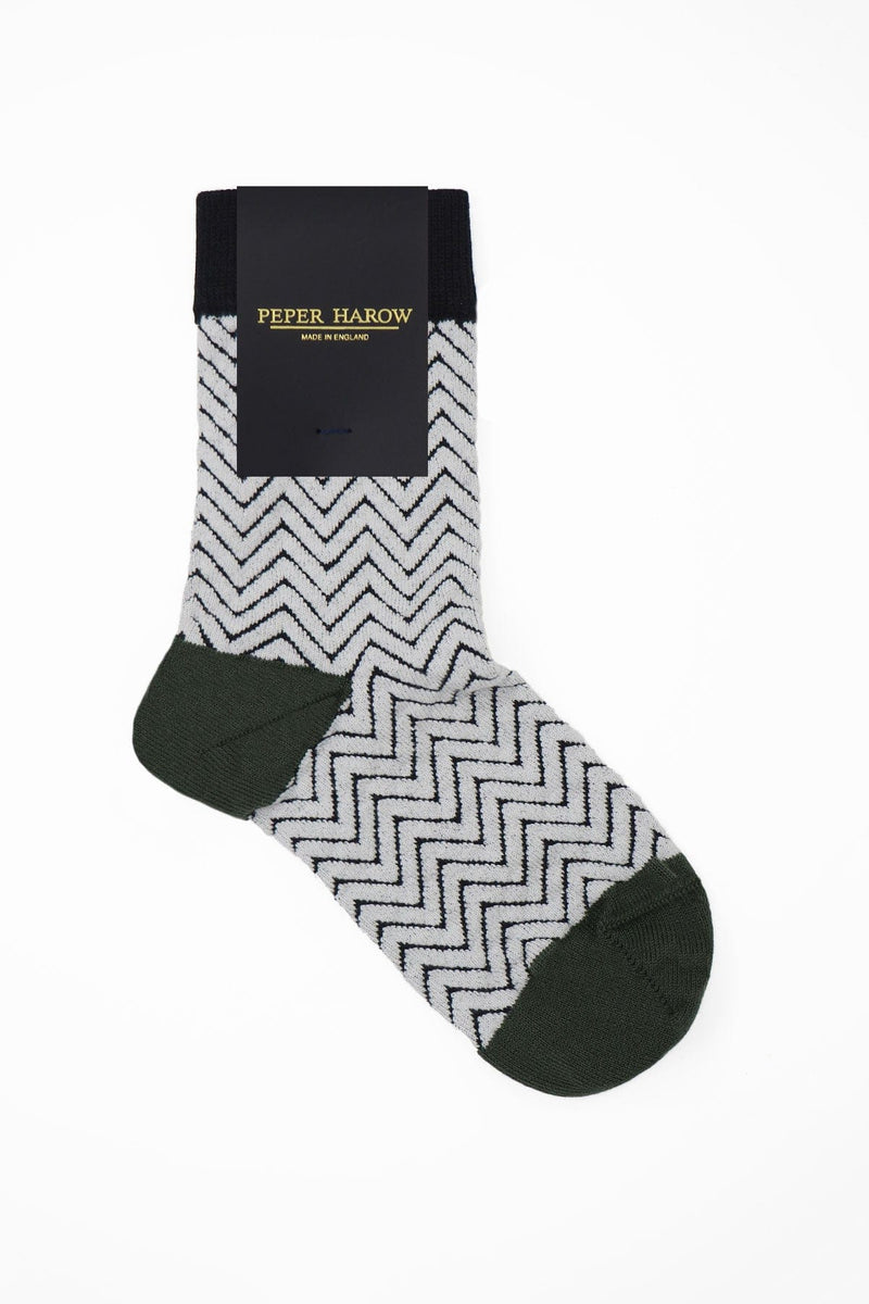 Zigzag Women's Socks - White