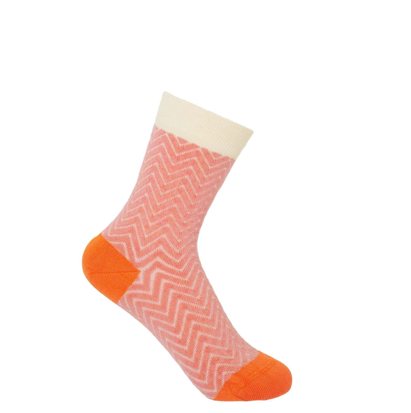 Zigzag Women's Socks - Pink