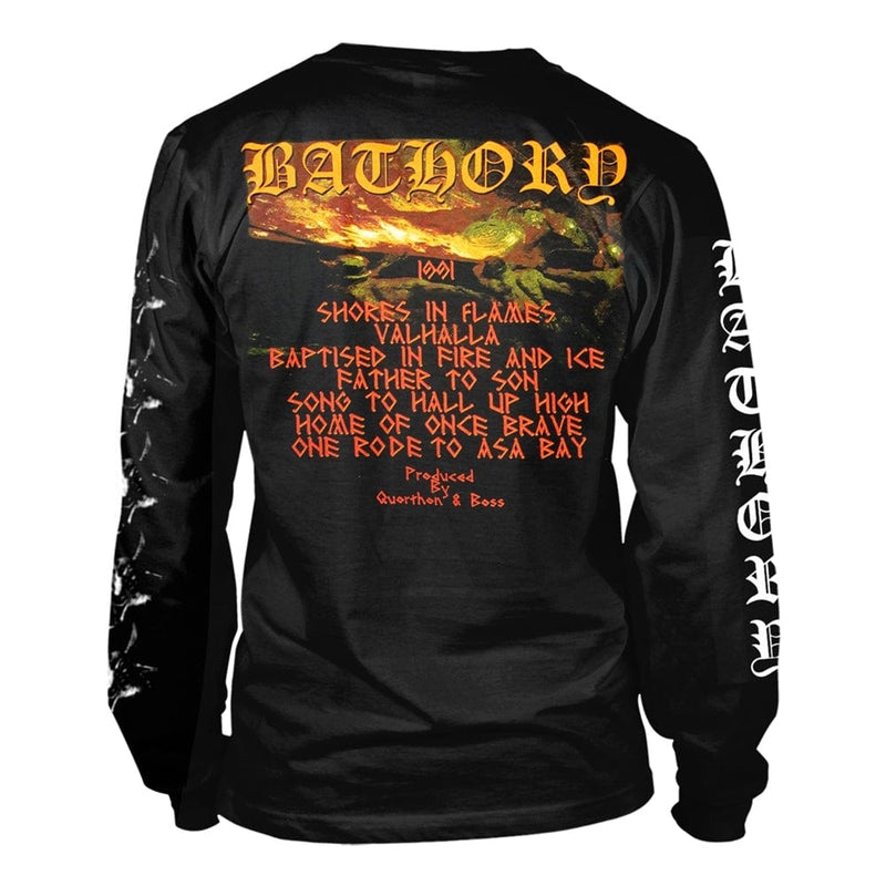 Bathory Unisex Long Sleeved T-shirt: Hammerheart (back print)