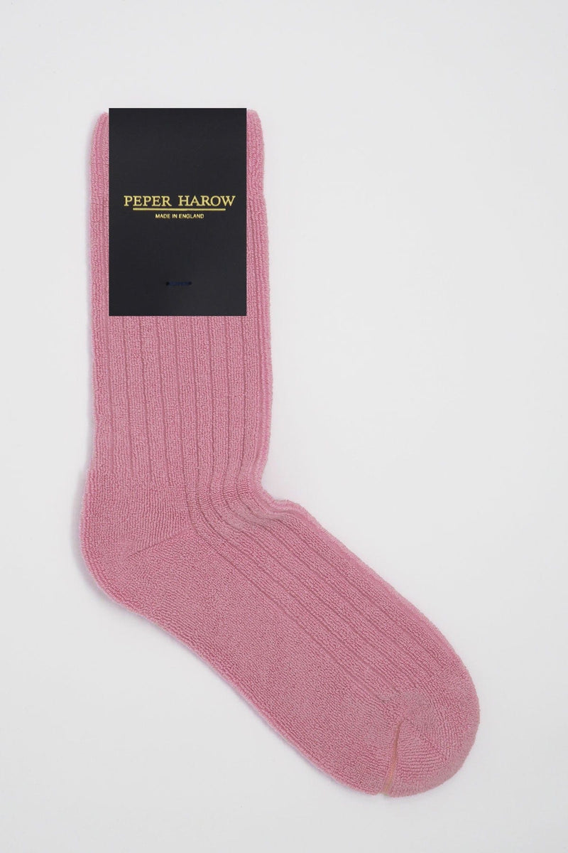 Ribbed Women's Bed Socks - Pink