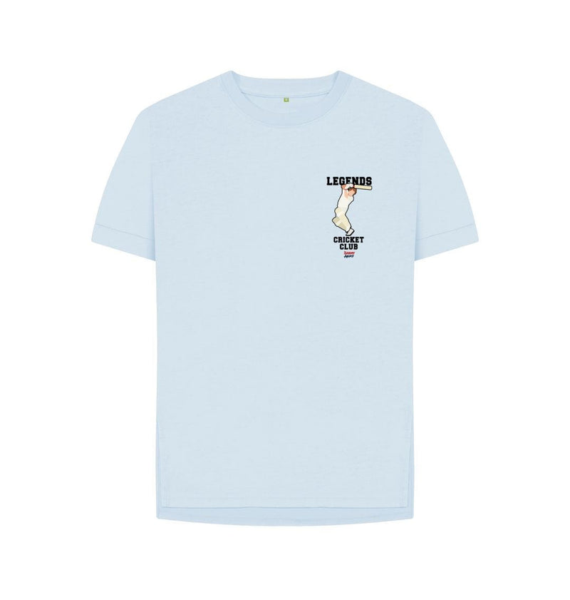Sky Blue Barmy Army Legends Cricket Club Ladies Tee - Botham