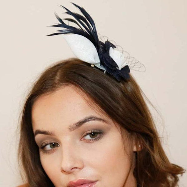 Ruby Rocks Florita Fascinator - Navy 