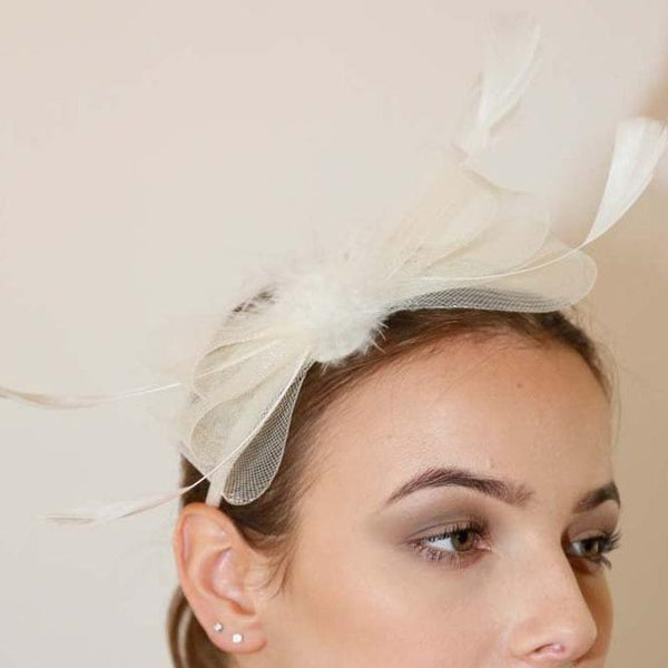 Ruby Rocks Maita Fascinator - Beige 