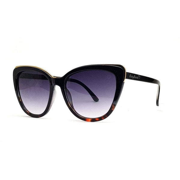 Ruby Rocks 'Roseanne' Cateye Sunglasses In Black & Tort 