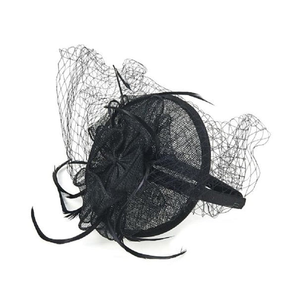 Ruby Rocks Saretta Fascinator - Black 