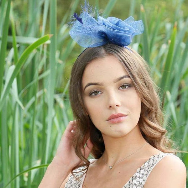 Ruby Rocks Solana Fascinator - Blue 