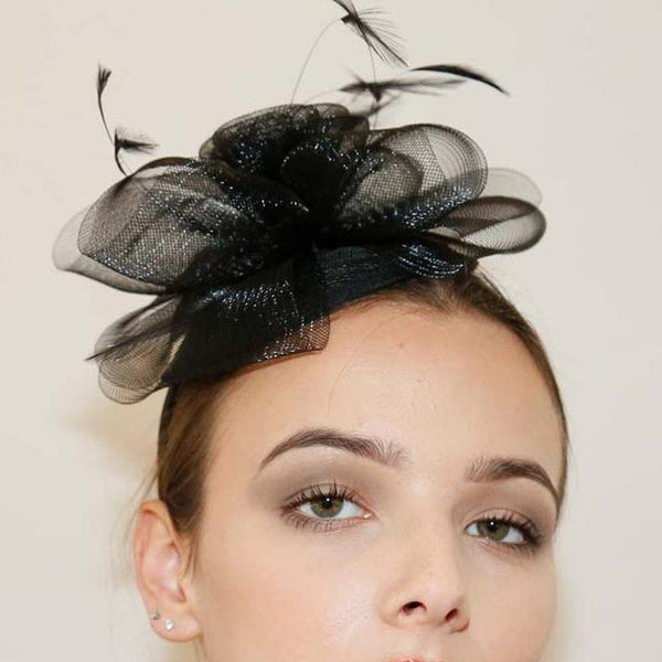 Ruby Rocks Tirsa Fascinator - Black 