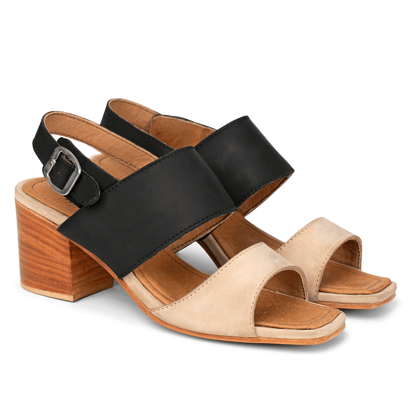 The Serena in Oatmeal and Black - Wide