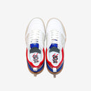 IDA Spirit Women's Indoor Soccer Futsal Shoe, White with Red & Blue accents, IC, Indoor Court