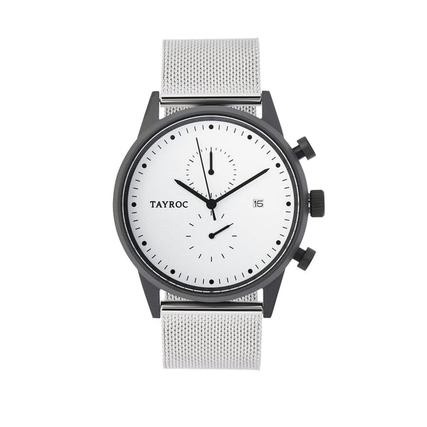 Tayroc Impression Chronograph Watch WHITE/SILVER 