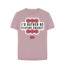 Mauve Barmy Army Playing Cricket Relaxed Fit Tee - Ladies