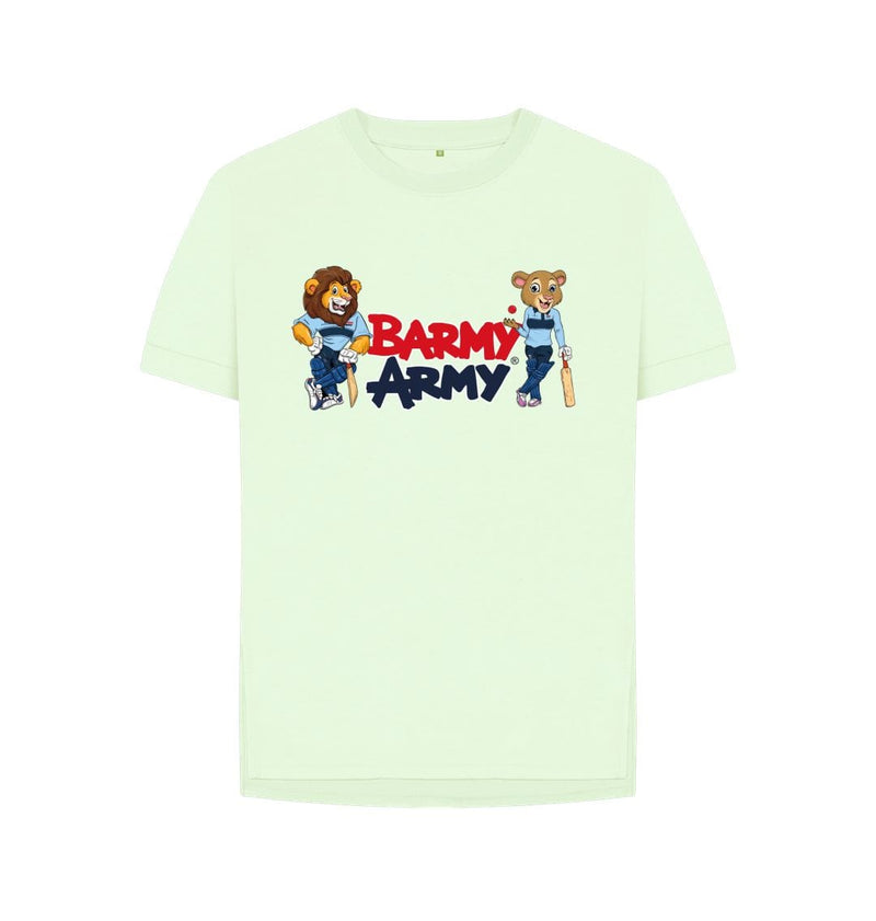 Pastel Green Barmy Army Mascots Tee - Ladies