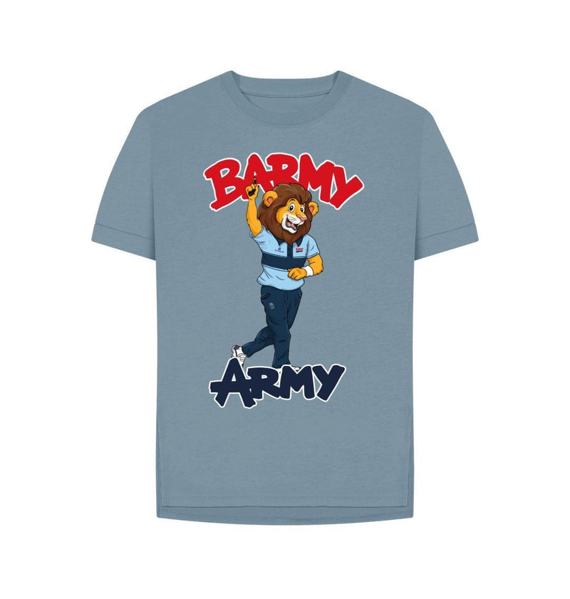 Stone Blue Barmy Army Mascot Send Off Tees - Ladies