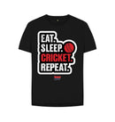Black Barmy Army  Eat Sleep Slogan Relaxed Fit Tee - Ladies