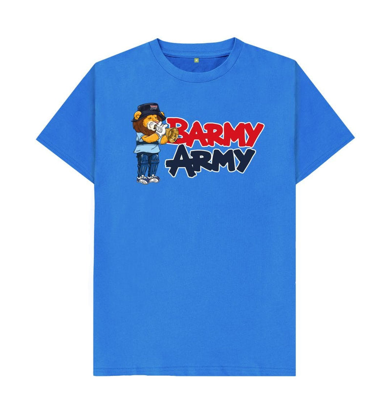 Bright Blue Barmy Army Trumpet Mascot Tee - Men's