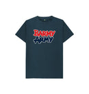 Denim Blue Barmy Army Large Print Kids Tee