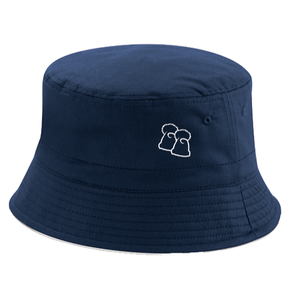 Adult French Navy/White Reversible Bucket Hat