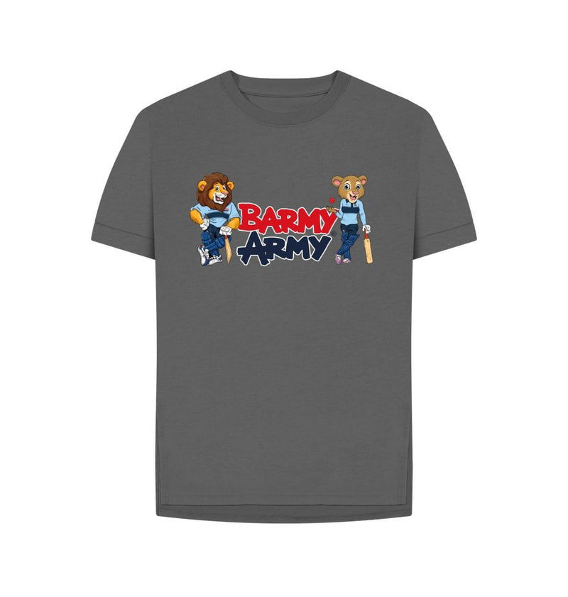Slate Grey Barmy Army Mascots Tee - Ladies