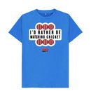 Bright Blue Barmy Army Watching Slogan Tee - Men's
