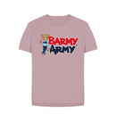 Mauve Barmy Army Mascot Pose Tee - Ladies